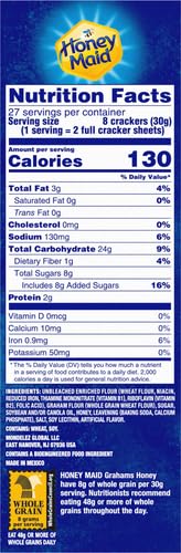 Honey Maid Graham Crackers, Party Size, 28.8 oz Box (Pack of 2)