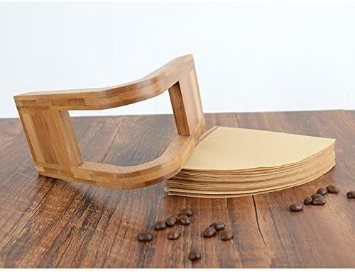 Bamboo Coffee Filter Holder - Storage Rack & Stand for 4 Filter Papers (Type A)