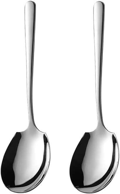 Small Serving spoons,SUS 304 Stainless steel Buffet & Banquet Style Serving Utensils,Dishwasher Safe 8.5??Set of 2