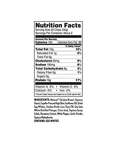 Sea Salt and Vinegar Protein Chips by Wilde Chips, Thin and Crispy, High Protein, Keto Friendly, Made with Real Ingredients, 2.25oz Bag (8 Pack)??,<div>