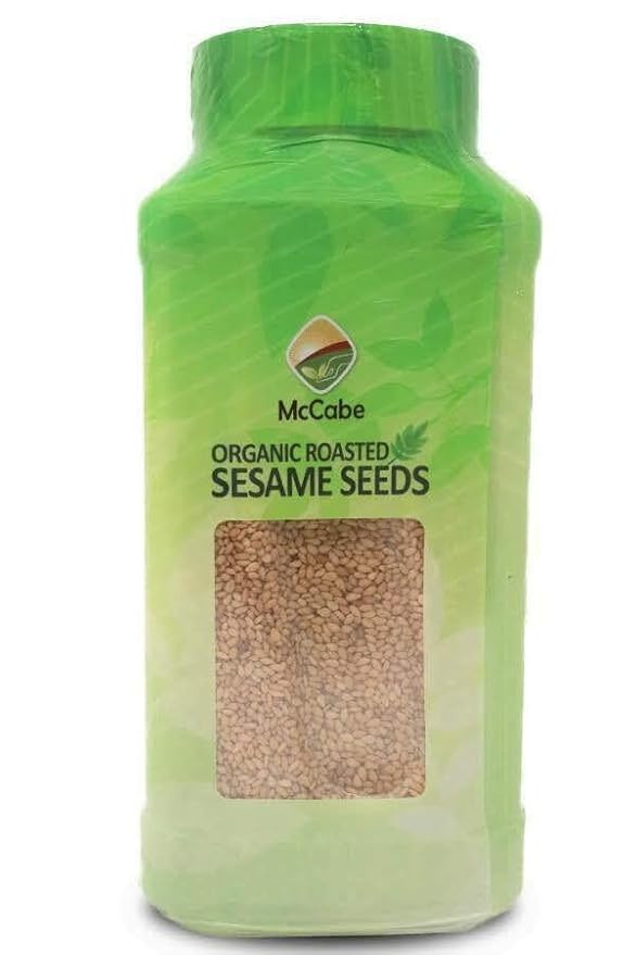McCabe Organic Roasted Sesame, 18 oz (3 Packs), USDA Organic Certified, CCOF Certified Organic, Roasted & Packed in USA