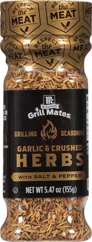 McCormick Grill Mates Garlic & Crushed Herbs Grilling Seasoning, 5.47 oz (Pack of 2)