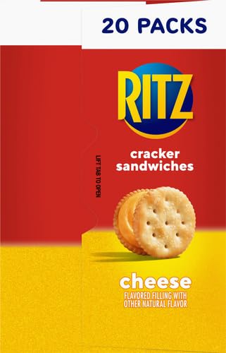 RITZ Cheese Sandwich Crackers, 20 Snack Packs (6 Crackers Per Pack) (Pack of 2)