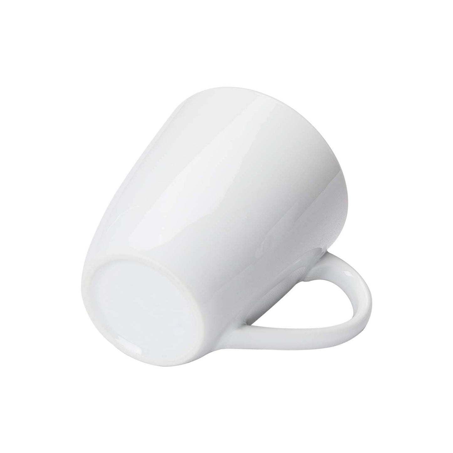 Amazon Basics Porcelain Heat Resistant Coffee Mugs, Microwave and Oven Safe, 12 oz, White, 12 Count