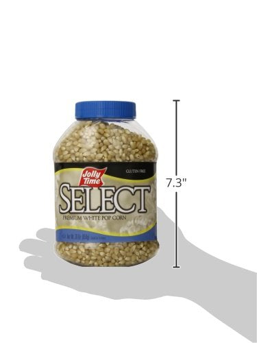 Jolly Time Popcorn Kernels, Gourmet Popping Corn for Air Popper Machine or Stovetop, Select White Pop Corn, 30 Ounce (Pack of 6)