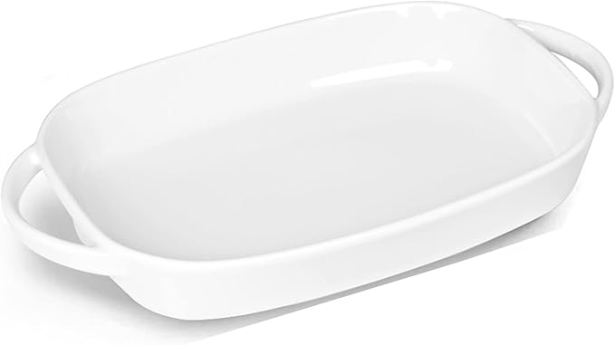 Ceramic Baking Dish Set - Baking Pan and Lasagna Pan for Cooking (White 1 Piece Assortment)