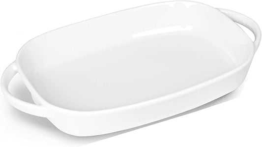Ceramic Baking Dish Set - Baking Pan and Lasagna Pan for Cooking (White 1 Piece Assortment)