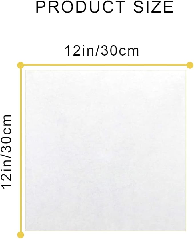 50 Pcs 12 x 12 Inch Square Parchment Paper Baking Sheets, Parchment Sheets for Baking Cake, 12'' Wax Paper Squares Deli Paper Sheets for Food Basket Liners