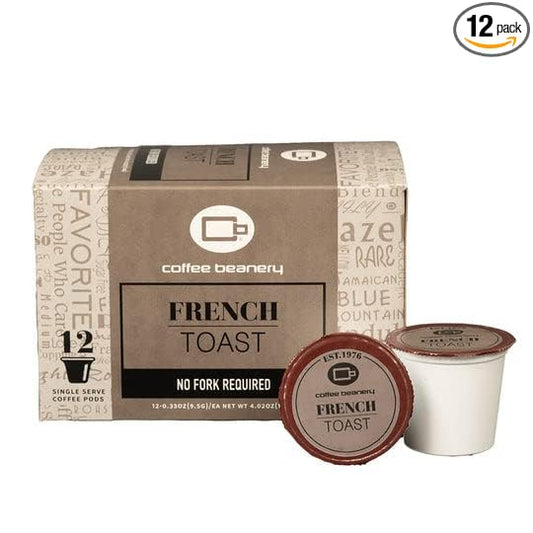 French Toast Coffee Pods by Coffee Beanery | 12ct Medium Roast Arbica Coffeee