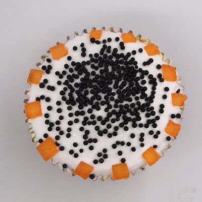 SE Si&Moos Nonpareil Sprinkles, 2mm Black and White Mini Edible Pearls White and Black Sprinkles for Cake Decorating Halloween Cookie Decorations Wedding Shower Party Christmas Holiday Supplies 3.5 OZ