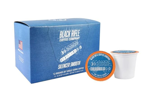 Black Rifle Coffee Company Light Roast K Cups - Single Serve K Cups Coffee Pods - Kcup Pods Compatible with Keurig 1.0 & 2.0 - Made from Pure Arabica Beans (Silencer Smooth, 12 Count)
