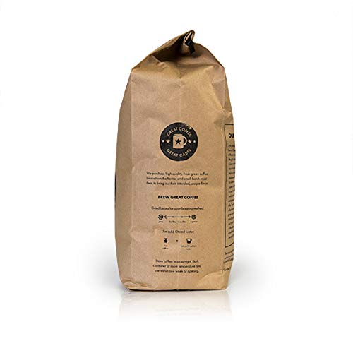 5lb Fair Trade Organic Certified Peruvian Whole Bean Fresh Roasted Specialty Coffee Medium Roast, 100% Arabica Coffee, 80 ounces, 5 pounds, Bulk Coffee