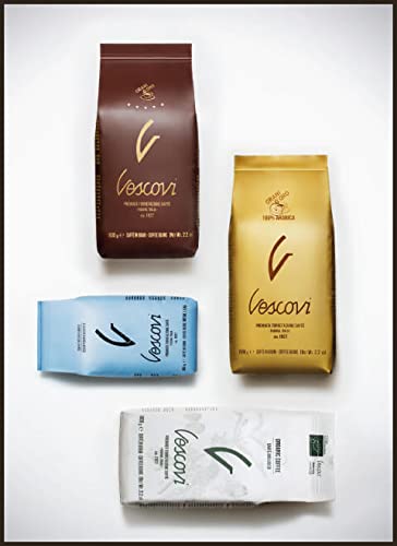 V Vescovi Grani D?™Oro 100% Arabica ??Premium Italian Espresso Beans, Medium Roast, 2.2 lb (1kg)