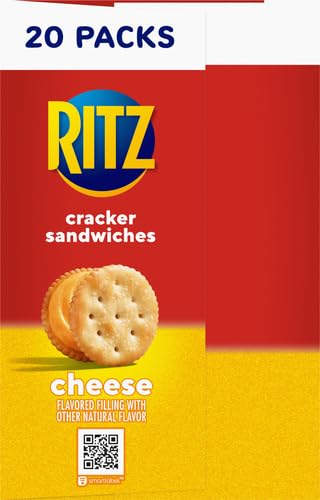 RITZ Cheese Sandwich Crackers, 20 Snack Packs (6 Crackers Per Pack) (Pack of 2)