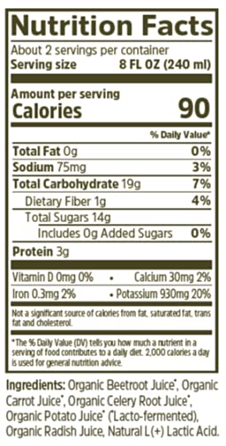 Biotta Organic Breuss Vegetable Juice - 100% Vegetable Juice for Energy, Immunity & Wellness - Excellent Source of Nutrients - All Natural, Non-GMO, Gluten-Free (16.9 Fl Oz, Pack of 6)