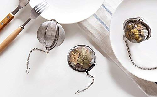 Fu Store 2pcs Stainless Steel Mesh Tea Ball 2.1 Inch Tea Strainers