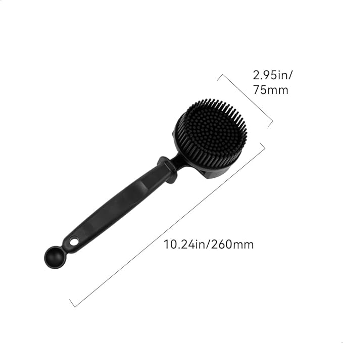 watchget Silicon Espresso Coffee Machine Cleaning Brush Professional Design for 360ì§?Cleaning of espresso Group Head Detachable Silicon Bristles for 58mm Grouphead