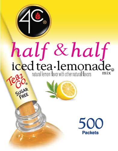 4C Powder Drink Stix, Half & Half 450 Count, Bulk Buy, Singles Stix, On the Go, Refreshing Water Flavorings, Value Pack