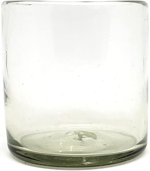 Clear 12 oz Large DOF Glasses (set of 6), Recycled Glass, Lead-free, Toxin-Free (12oz Large DOF)