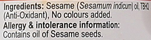 Dabur Sesame Oil for Vegan Cooking, Natural Extract of Sesame Seed, Edible Vegetable Oil for Flavoring Enhancement, Oriental Cooking, Grilling, Baking, Sautéing, Roasting and Healthy Frying, (500 ml)