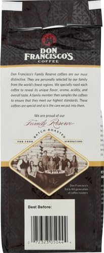 Don Francisco's Premium Vanilla Nut Medium Roast Ground Coffee - 100% Arabica Beans, Perfect for Drip, Pour Over, and French Press - Carefully Sourced, Family-Crafted Since 1870 (12 oz Bag)