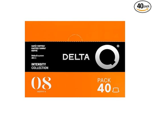 Delta Q Espresso Pods for Delta Q machines, aQtivus - Intensity 8, Notes of Roasted Nuts and Subtle Fruit, XL Pack - 40 Capsules