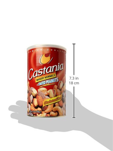 Castania BBQ Lebanese Nuts, Mixed Kernels with Kri Kri, Pistachios, Almonds, Cashews, Hazelnuts, & Peanuts, Cholesterol Free! 16oz