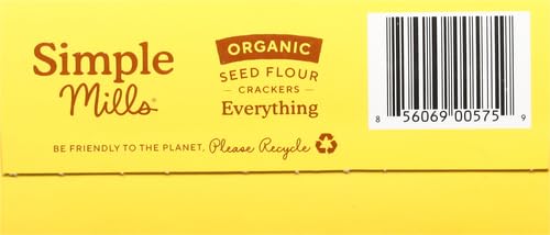 Simple Mills Organic Seed Crackers, Everything - Gluten Free, Vegan, Healthy Snacks, Paleo Friendly, 4.25 Ounce (Pack of 1)