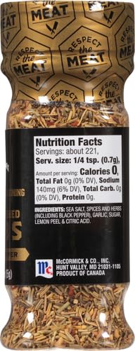 McCormick Grill Mates Garlic & Crushed Herbs Grilling Seasoning, 5.47 oz (Pack of 2)