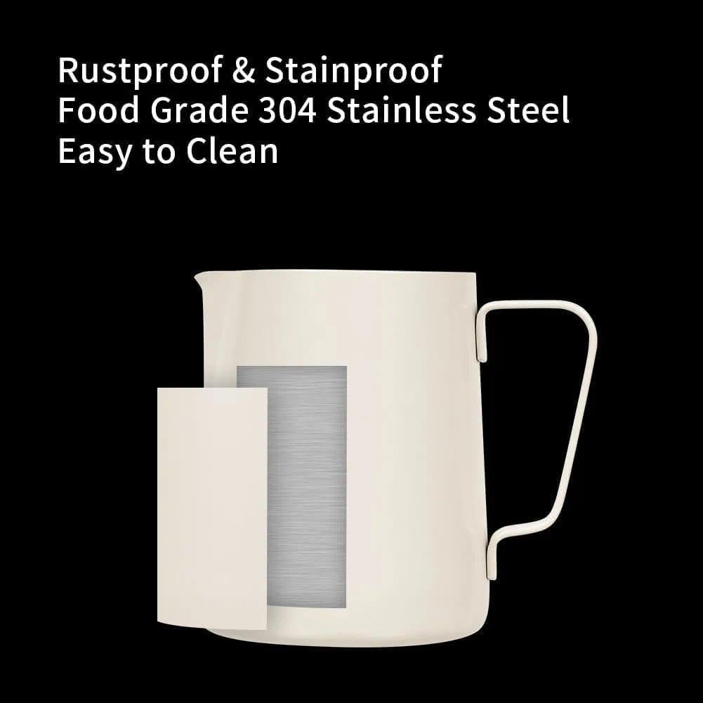 watchget 12oz Milk Frothing Pitcher Stainless Steel Espresso Steaming Jug