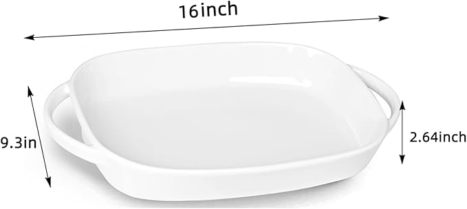 Ceramic Baking Dish Set - Baking Pan and Lasagna Pan for Cooking (White 1 Piece Assortment)