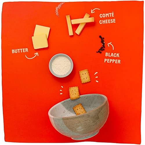 Michel et Augustin Gourmet Crackers, Comté Cheese Biscuits with Black Pepper, Savory Party Crackers, French Snacks, 3.5 oz. Bags