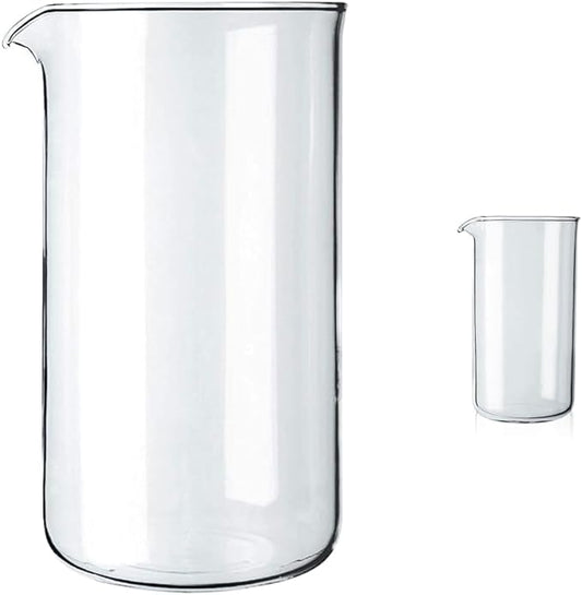 Bodum Spare Carafe for French Press, 34 oz, Transparent & Spare Carafe for French Press, 12 Ounce