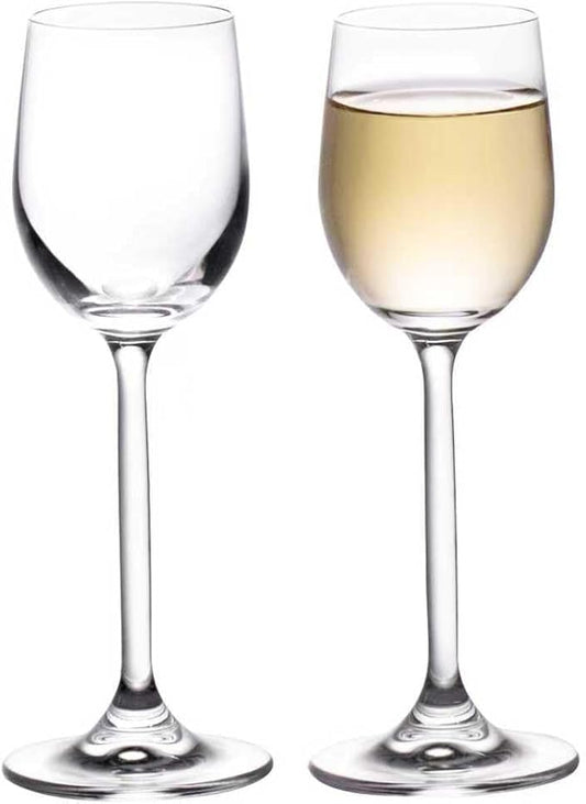KAMMAK Whisky Glasses, 6.9oz Crystal Cognac Glasses Set of 2, Brandy Glass with Long Stem, Snifters Glasses Ideal for Outdoor, Wedding, Party, Birthday, Anniversaries, Christmas