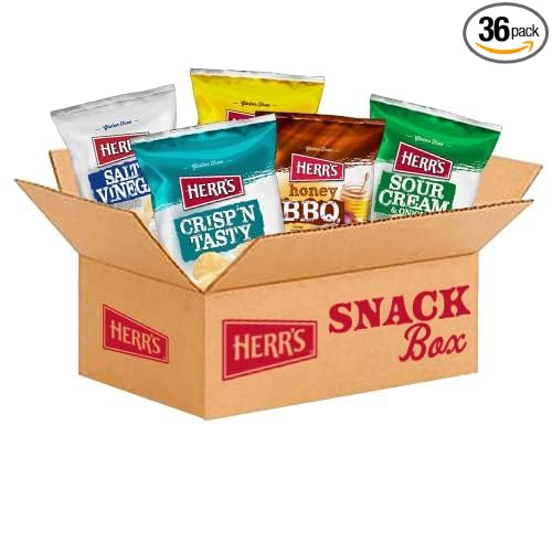Herr???Potato Chips, Variety Pack, Gluten Free Snacks, 1oz Bag (36 Count)