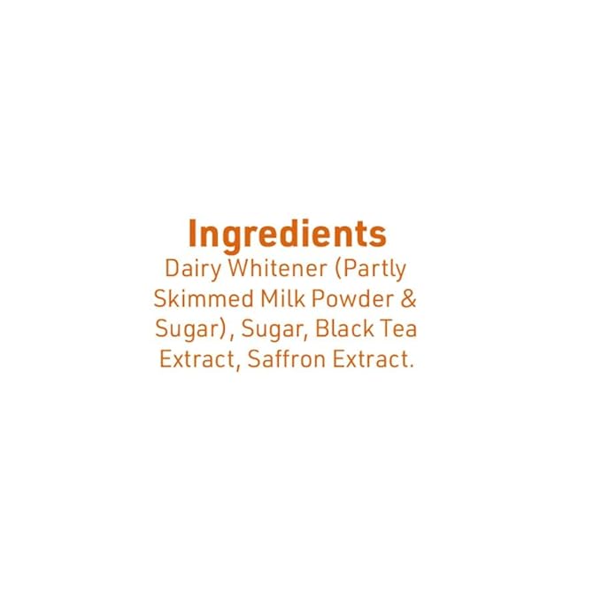 Namaste Chai Zafrani Saffron Tea Premix | Instant Saffron Tea Powder Sachets With Milk and Sugar | 22g x 10 Sachets