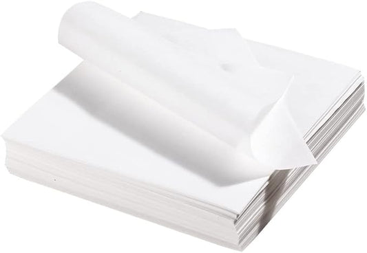 50 PCS 10 x 10 Inch Parchment Paper Baking Sheets for Cookies, Food Basket Liners, Air Fryer, Grilling Rack, Oven Non-Stick Precut Wax Paper Sheets Deli Paper White