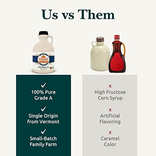 Vermont Maple Syrup - 32 oz Grade A, Golden Delicate Organic Maple Syrup - 100% Pure and Authentic Maple Syrup for Pancakes, Waffles and More - Nut free, Gluten Free, Vegan, Paleo