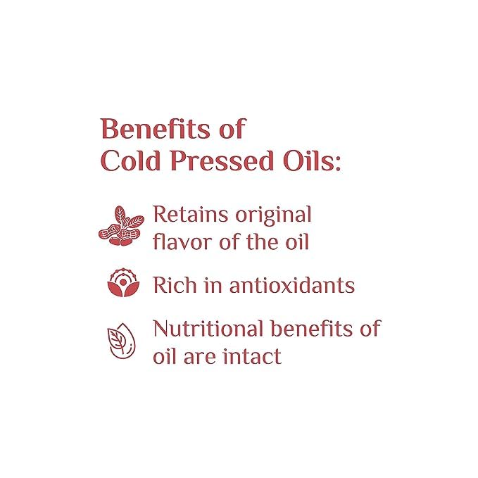 Gulab Cold Pressed Peanut Oil - 1 Litre, 33 Fl Oz | Groundnut Oil | Sing Tel | Kolhu/Kachhi Ghani/Chekku/Wood Pressed | Natural Oil | Chemical Free