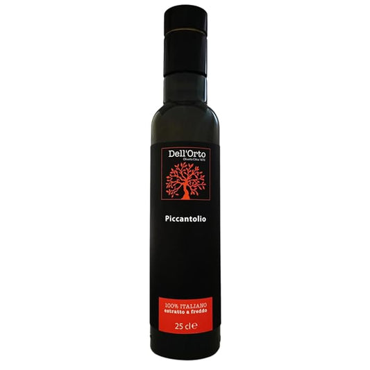 Dell'Orto Piccantolio Chili Olive Oil Extra Virgin (250ml) | Hot Peppers, Cold Pressed Spicy Olive