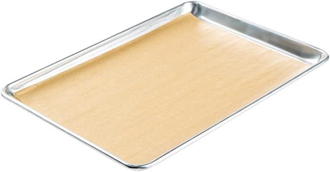 Restaurantware Pastry Tek 12 x 16 Inch Parchment Paper Sheets 200 Greaseproof Baking Sheets For Oven - Pre-Cut Double-Sided Silicone Coating Unbleached Paper Nonstick Baking Sheets Half-Size