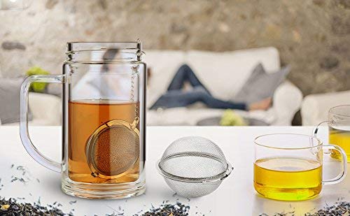 Fu Store 2pcs Stainless Steel Mesh Tea Ball 2.1 Inch Tea Strainers