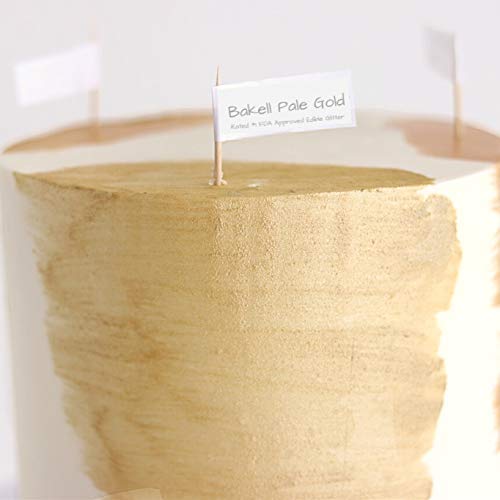 Luster Dust - Pale Gold (4g 1x Jar) | Edible Vegan Dust & Paint for Cake Decorating, Ice Cream, Desserts, Cocktails and Beverages by Bakell