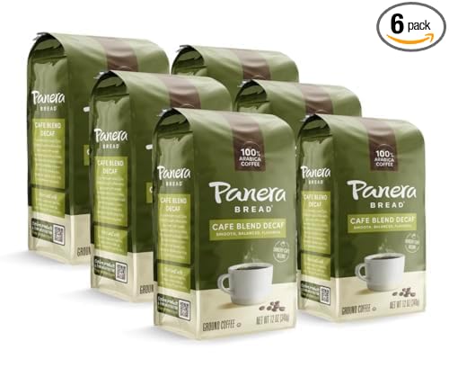 Panera Cafe Blend Decaf 12oz Ground Coffee (Pack of 6)