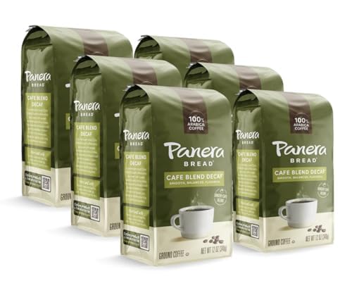 Panera Cafe Blend Decaf 12oz Ground Coffee (Pack of 6)