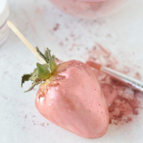 Luster Dust - Rose Gold (4g 1x Jar) | Edible Vegan Dust & Paint for Cake Decorating, Ice Cream, Desserts, Cocktails and Beverages by Bakell