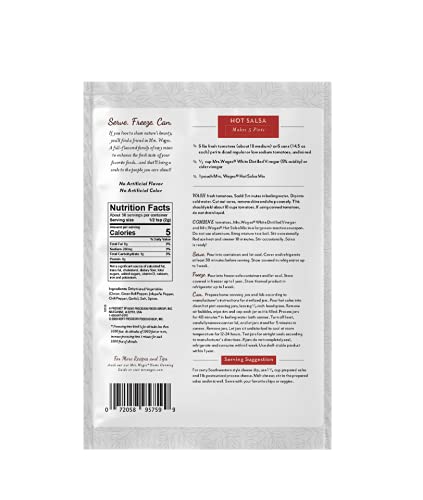 Mrs. Wages Hot Salsa Canning Mix, Easy-To-Use, Simple Homemade Salsa, Hot Spice Flavoring, Enhance Your Tomatoes, 4 oz Packet (Value Pack of 12)