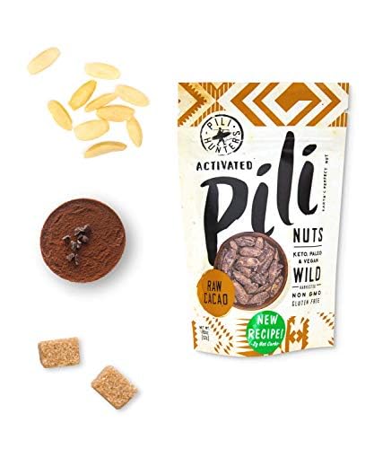 Pili Hunters Wild Sprouted Pili Nuts - Raw Cacao & Organic Coconut Sugar - Paleo & Vegan Keto Snack for Low Carb Energy - Gluten & Dairy Free Superfood - Non-GMO - As Seen on Shark Tank - (16 oz Bag)