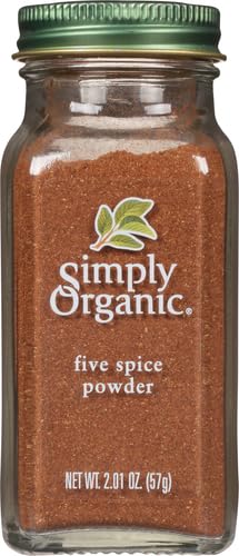 Simply Organic Five Spice Powder, 2.01 Ounce, Cinnamon, Fennel Seed, Cloves, Star Anise & White Pepper, Non GMO, Kosher