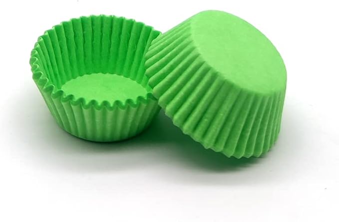 Green Mini Cupcake Liners Natural Greaseproof Paper Muffin Baking Cups, 500-Count